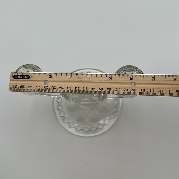Vintage Double Clear Glass Double Candle Holder - Picture 16 of 16